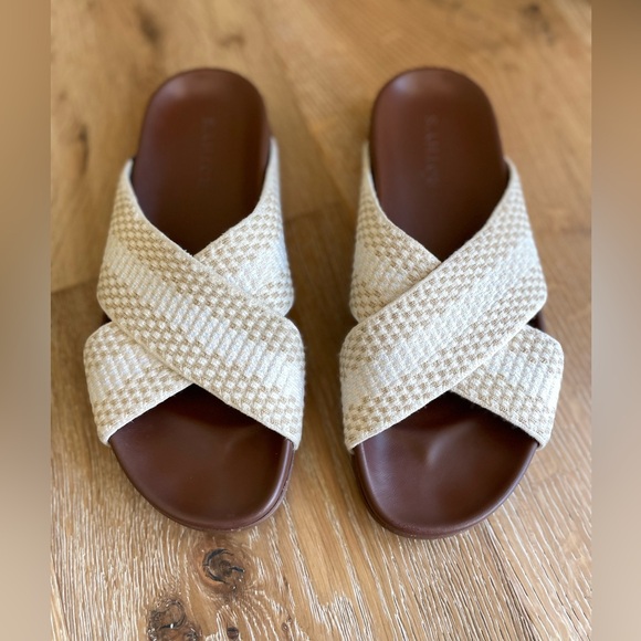 Rothy’s Weekend Slide Hemp Sandals Size 8.5 Cream Beige - Picture 9 of 10